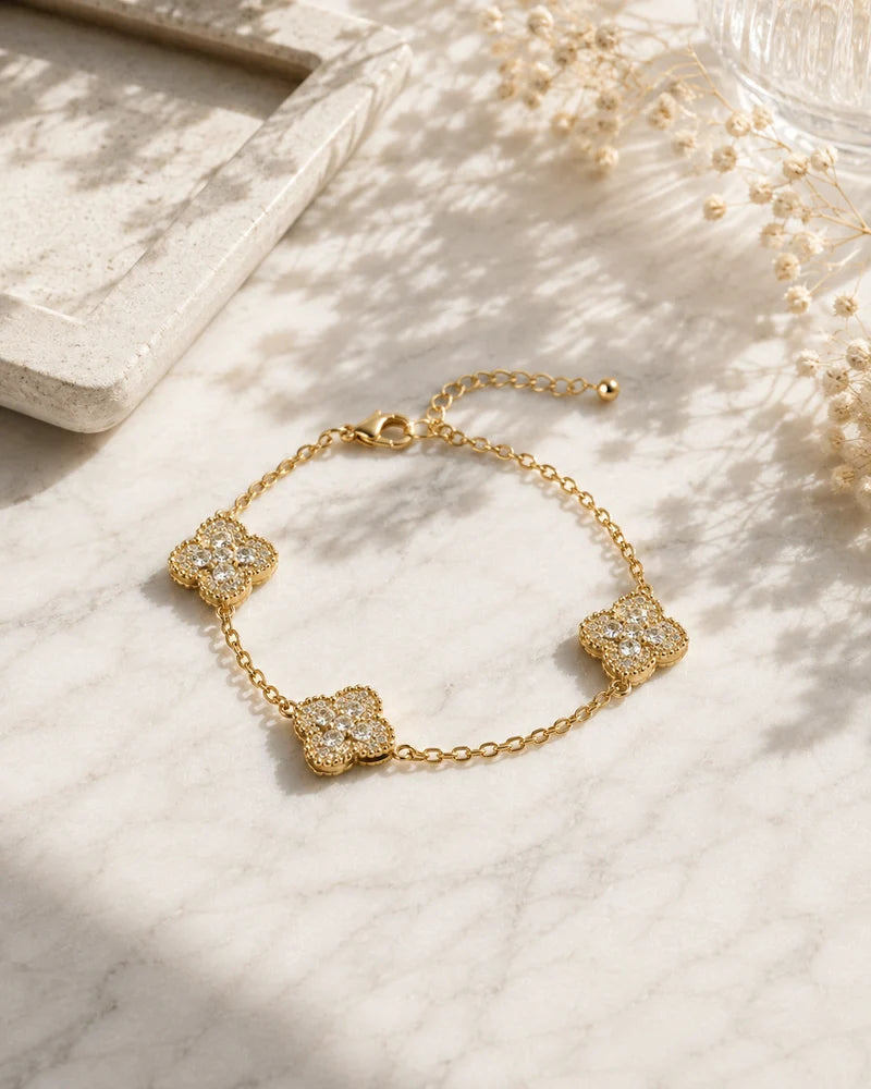 Clover Gold Charm Bracelet