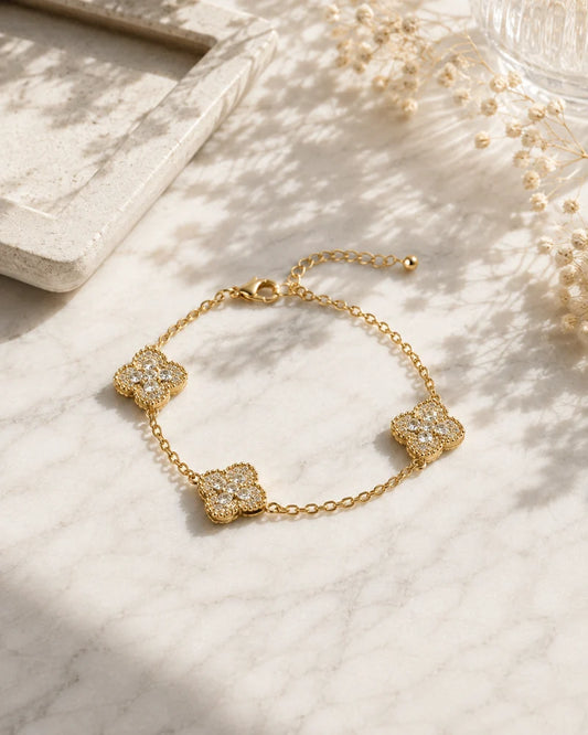 Clover Gold Charm Bracelet